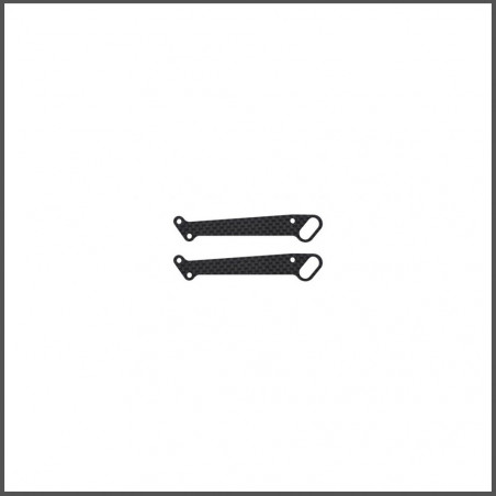 Body support plate carbon (2) S750 EVO (SER804472) (15) Spare Parts Serpent