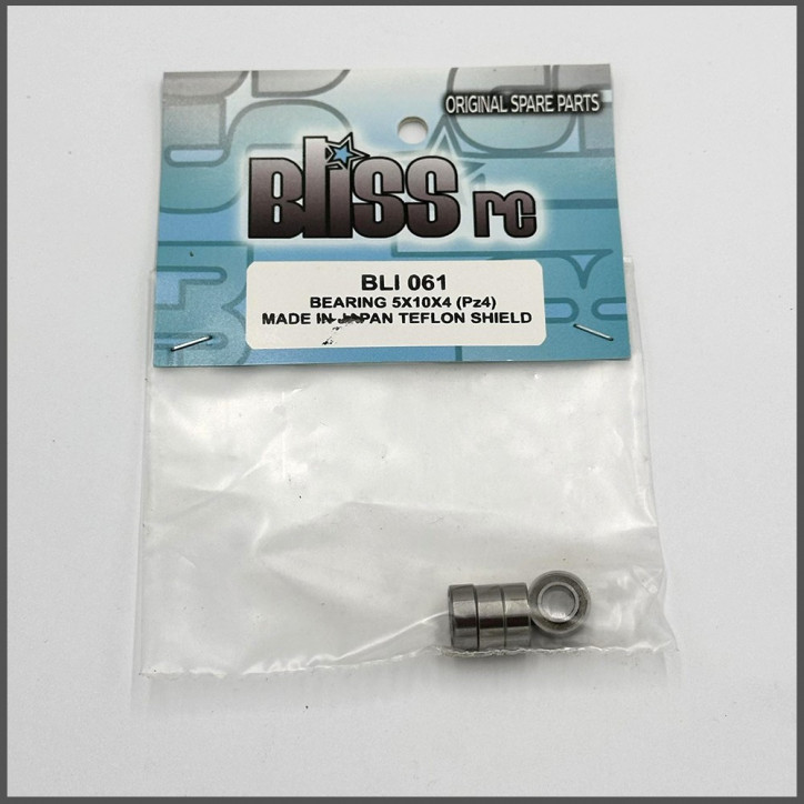 Clutchbell bearings. 5x10x4 (4 pcs - japan) teflon shield (BLI061)