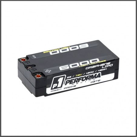 P1 graphene hv lipo shorty 6000 7.6v 120c (PA9307)