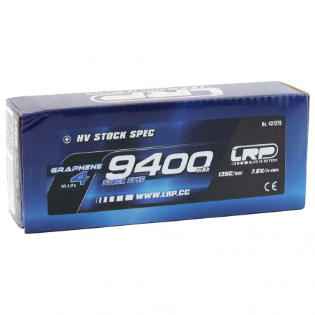 Hv Stock Spec GRAPHENE-4 9400mAh Hardcase battery-7.6V LiPo-135C/65C (LRP431279)