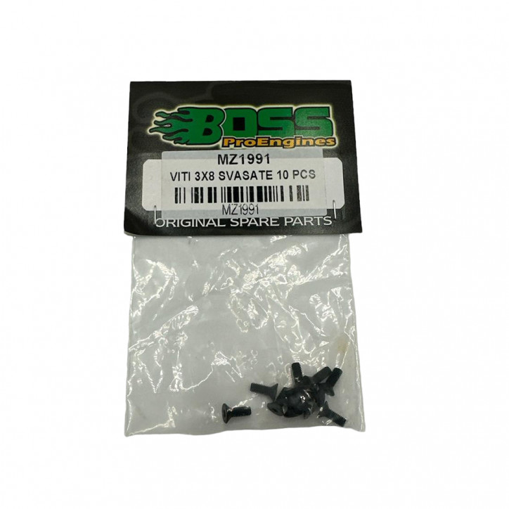 Screw allen countersunk M3x8 10pcs (MZ1991) Screw allen countersunk M3x8 10pcs (MZ1991)
